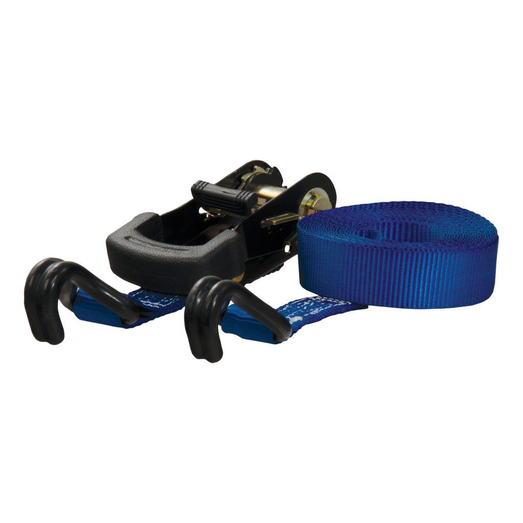 Curt, 16' Blue Cargo Strap w/ J-Hooks (733lbs)