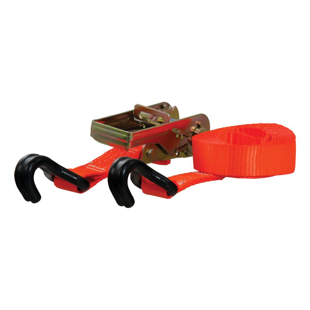 Curt, 16' Orange Cargo Strap With J-Hooks (1,100 Lbs.)