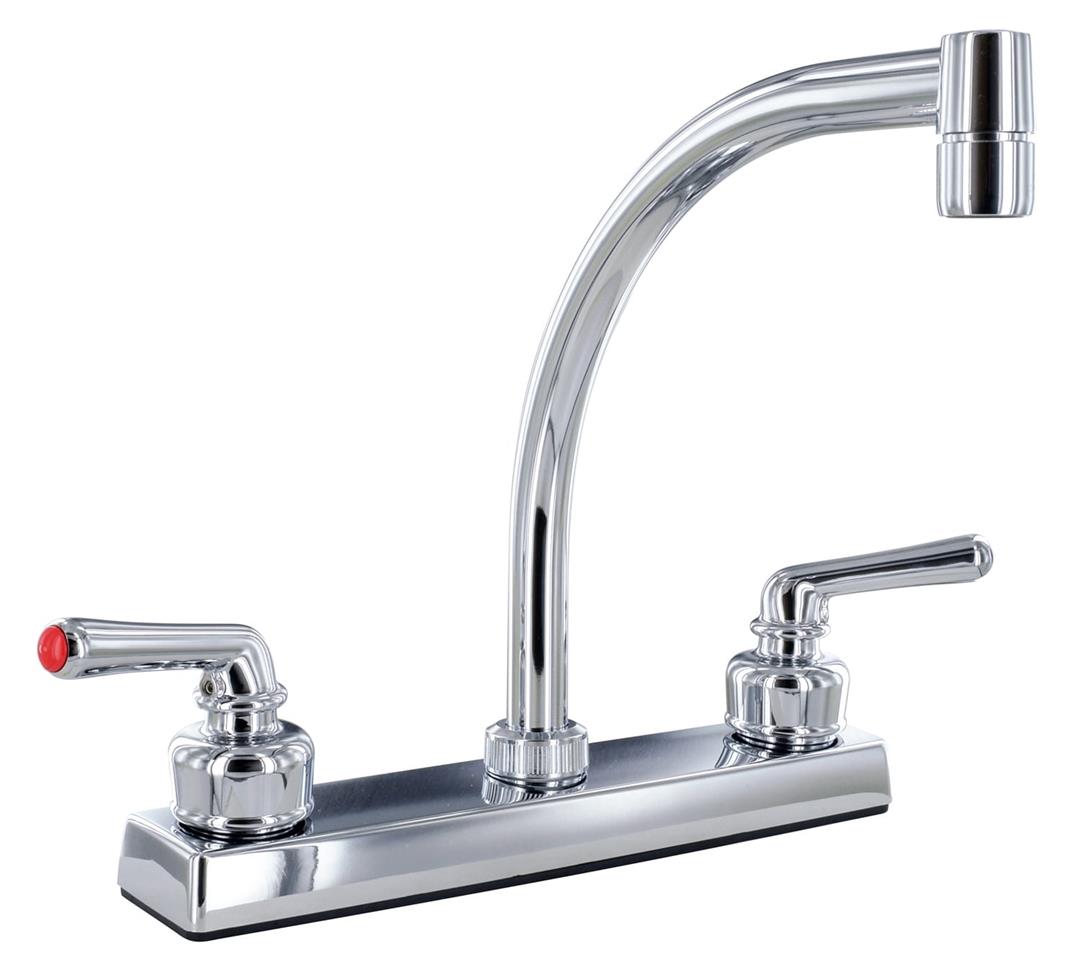 Phoenix, 2-Handle Kitchen Faucet - 8  Hi Arc Tubular Spout - Chrome