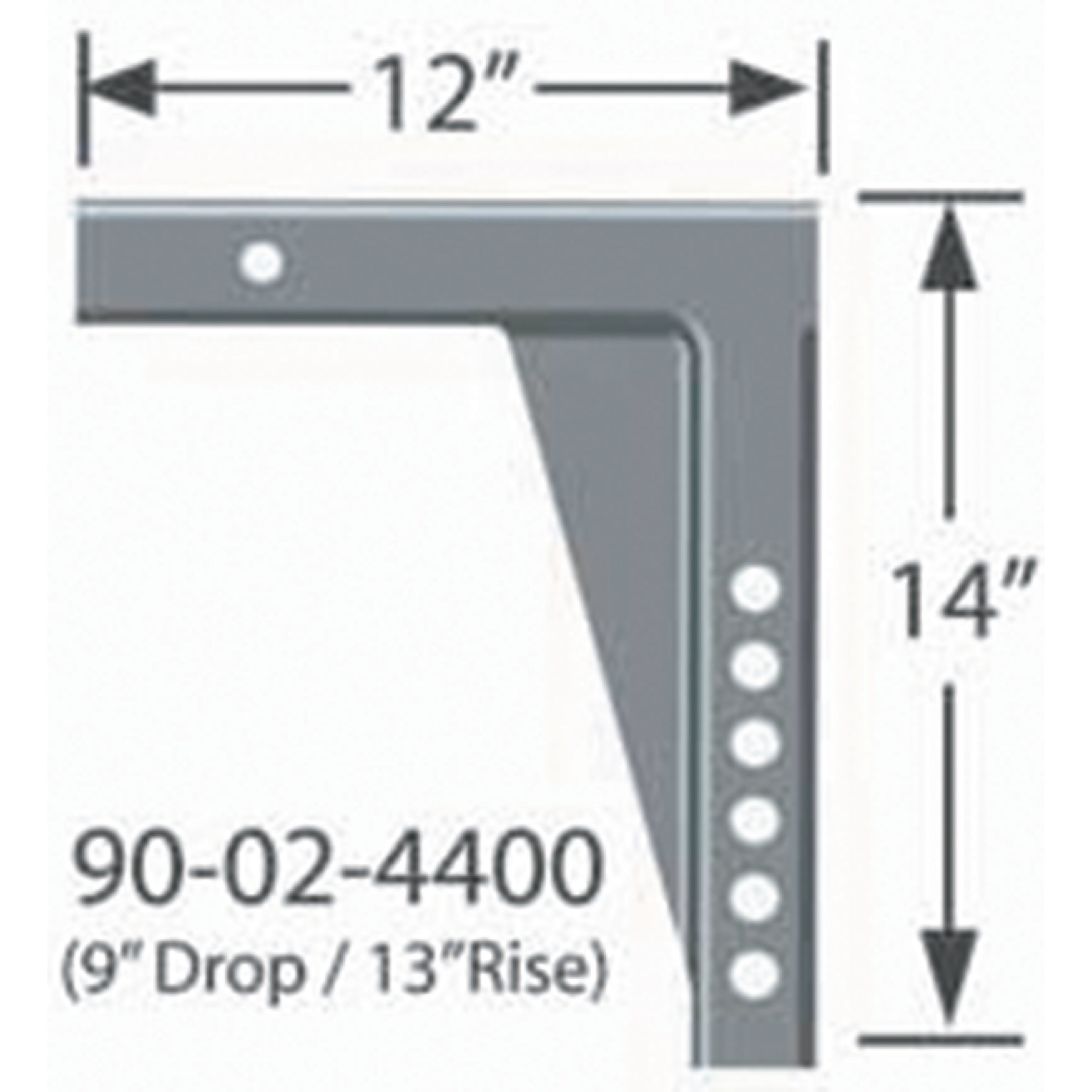 Equal-i-zer, 2-Inch Adjustable Hitch Shanks 9" Drop/13" Rise x 12" Long 12" Shank