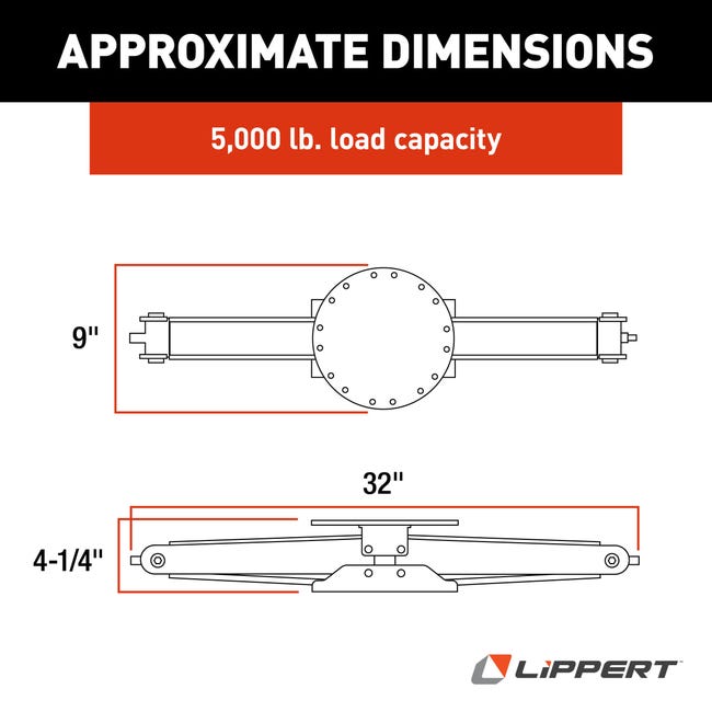 Lippert, 30" Scissor Jacks - Pair w/Handle