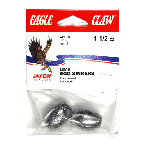 Eagle Claw, #4 Egg Sinkers 1 1/2oz