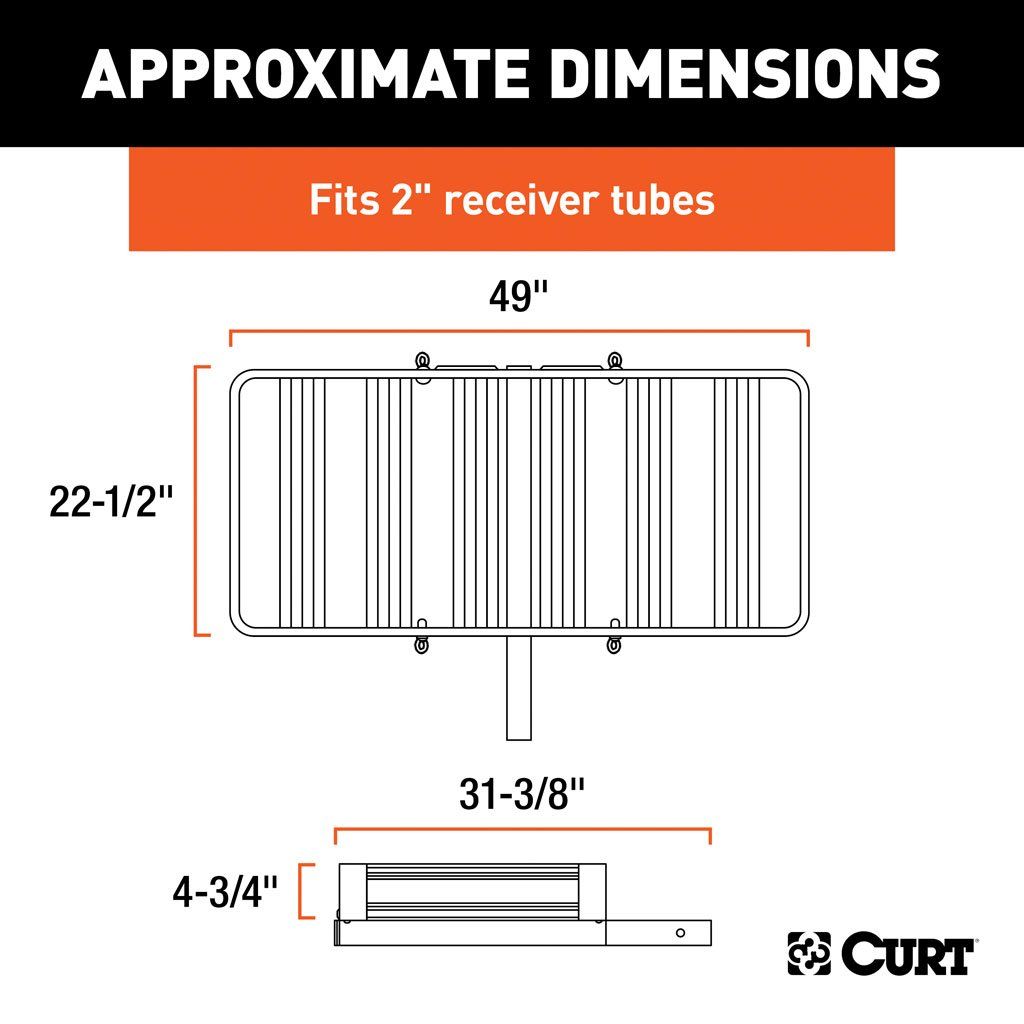 Curt, 49" x  22" Aluminum Cargo Carrier