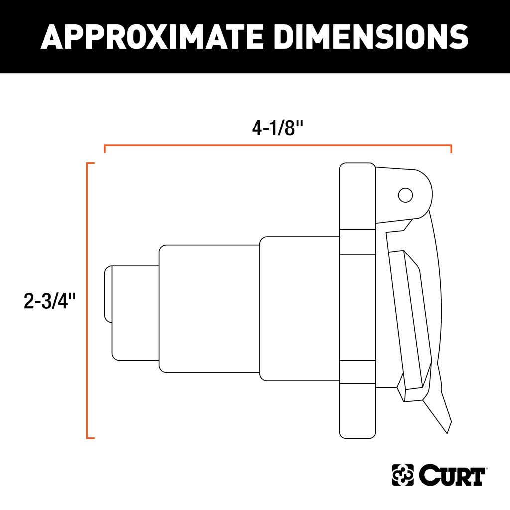 Curt, 7-Pole Plastic Connector, Car