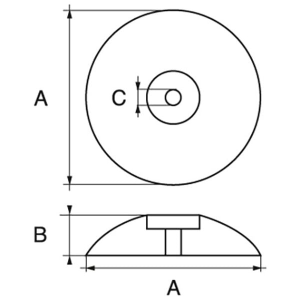 AG, AG Zinc Flange Anode 110mm OD Packaged