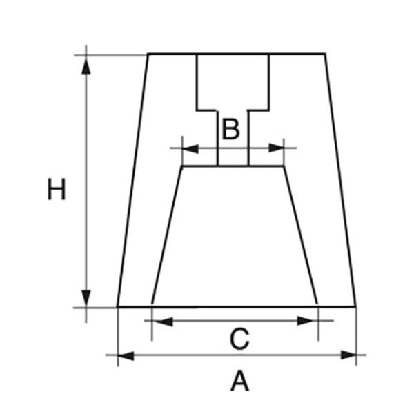 AG, AG Zinc Shaft Anode Tapered 35mm Fits Beneteau