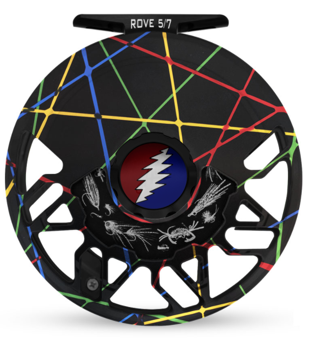 Abel Reels, Abel Rove Fly Reel - Custom 5/7 Retro Carnival/Grateful Dead Bolt