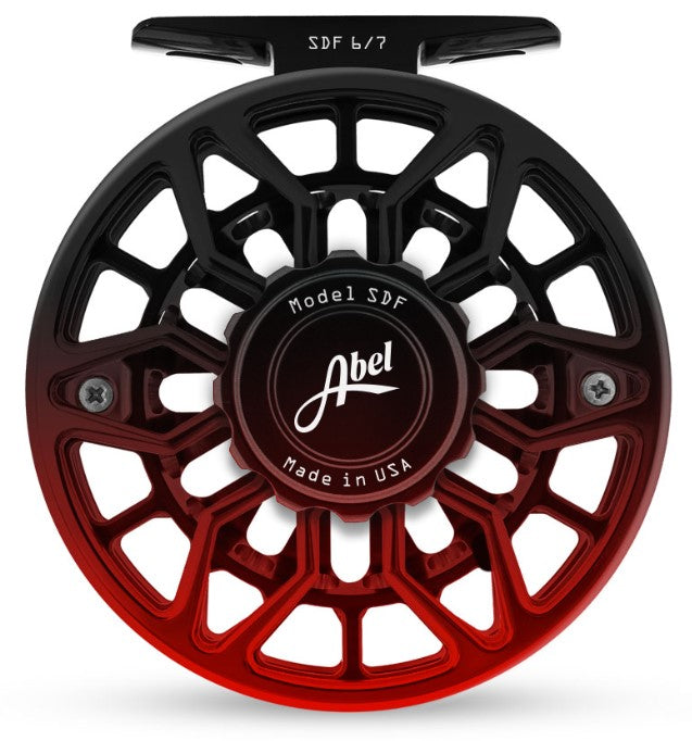 Abel Reels, Abel SDF 6/7 Fly Reel - Custom Black/Red Fade