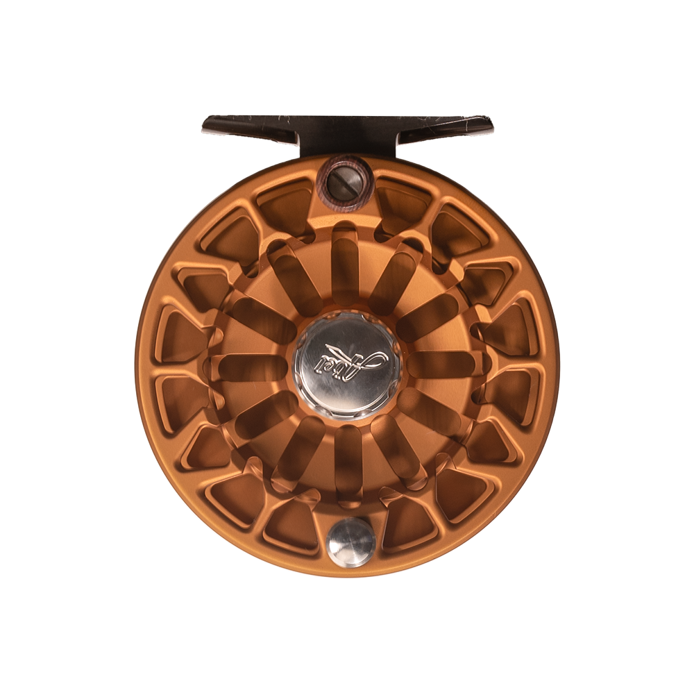 Abel Reels, Abel SDF Fly Reel - Custom 5/6 Wandering Blue Lines Trout - Satin Bronze