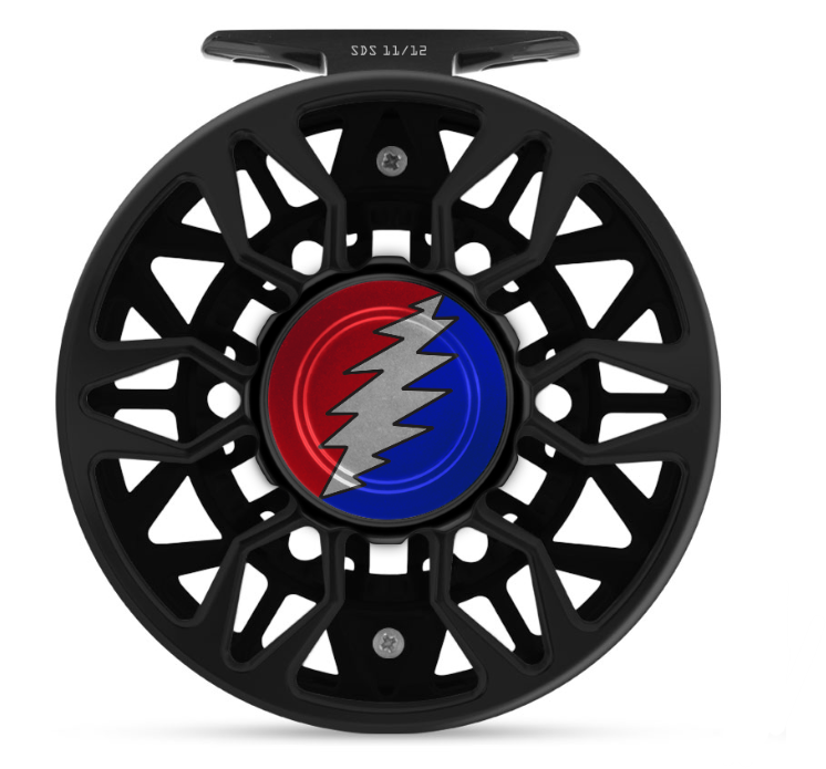 Abel Reels, Abel Sealed Drag Salt (SDS) Fly Reel - Custom 11/12 Black Grateful Dead Bolt