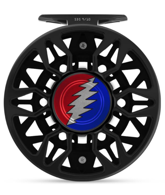 Abel Reels, Abel Sealed Drag Salt (SDS) Fly Reel - Custom 9/10 Black Grateful Dead Bolt