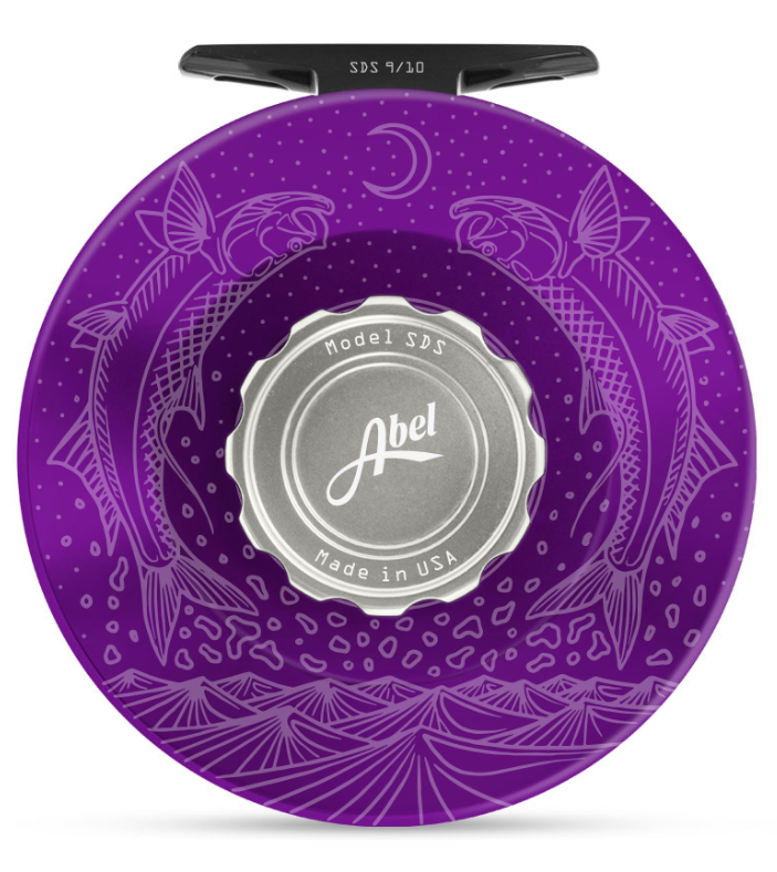 Abel Reels, Abel Sealed Drag Salt (SDS) Fly Reel - Custom 9/10 Purple Underwood Moondance