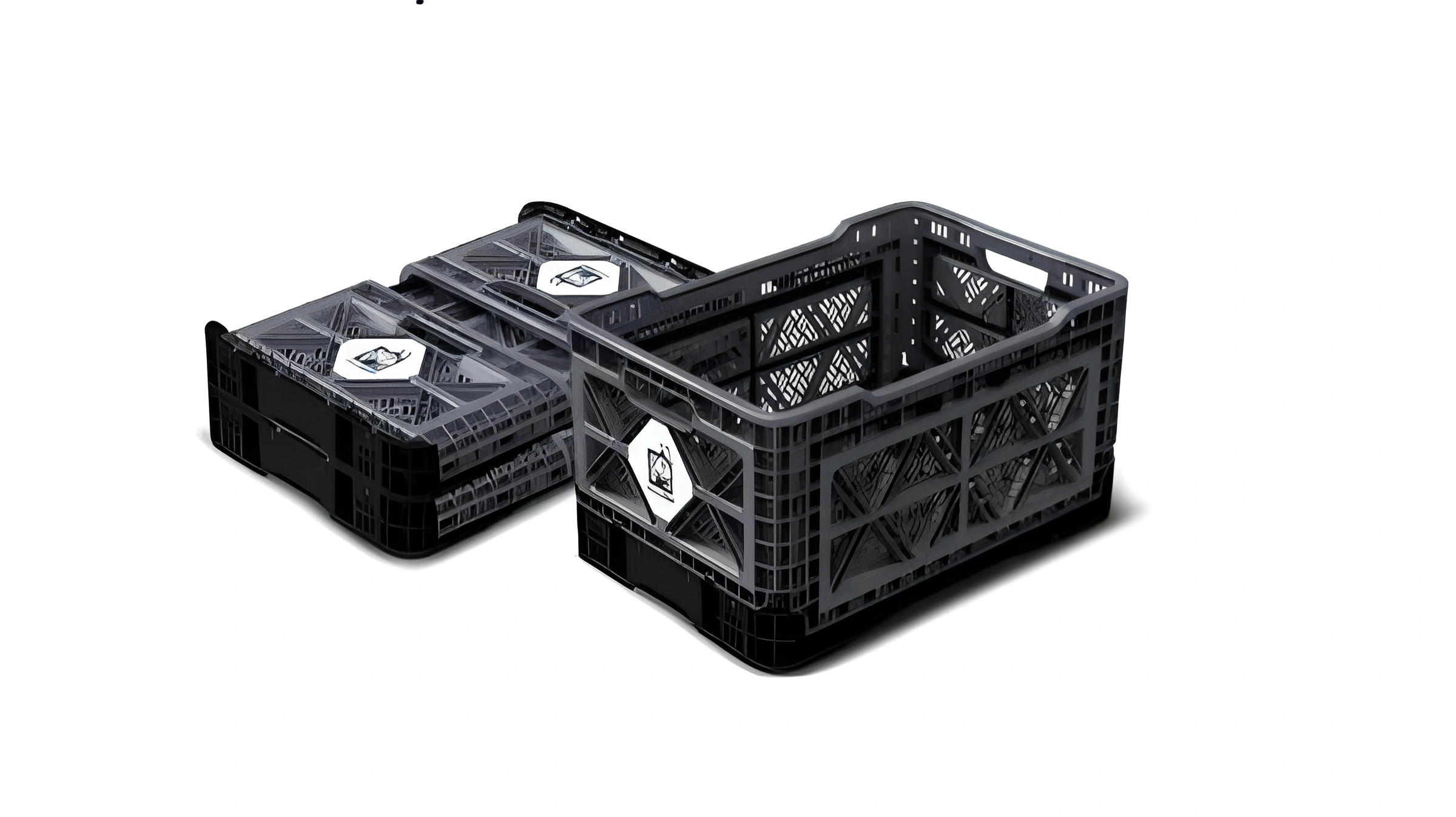 Big Ant, BIGANT Heavy Duty Collapsible & Stackable Plastic Milk Crate