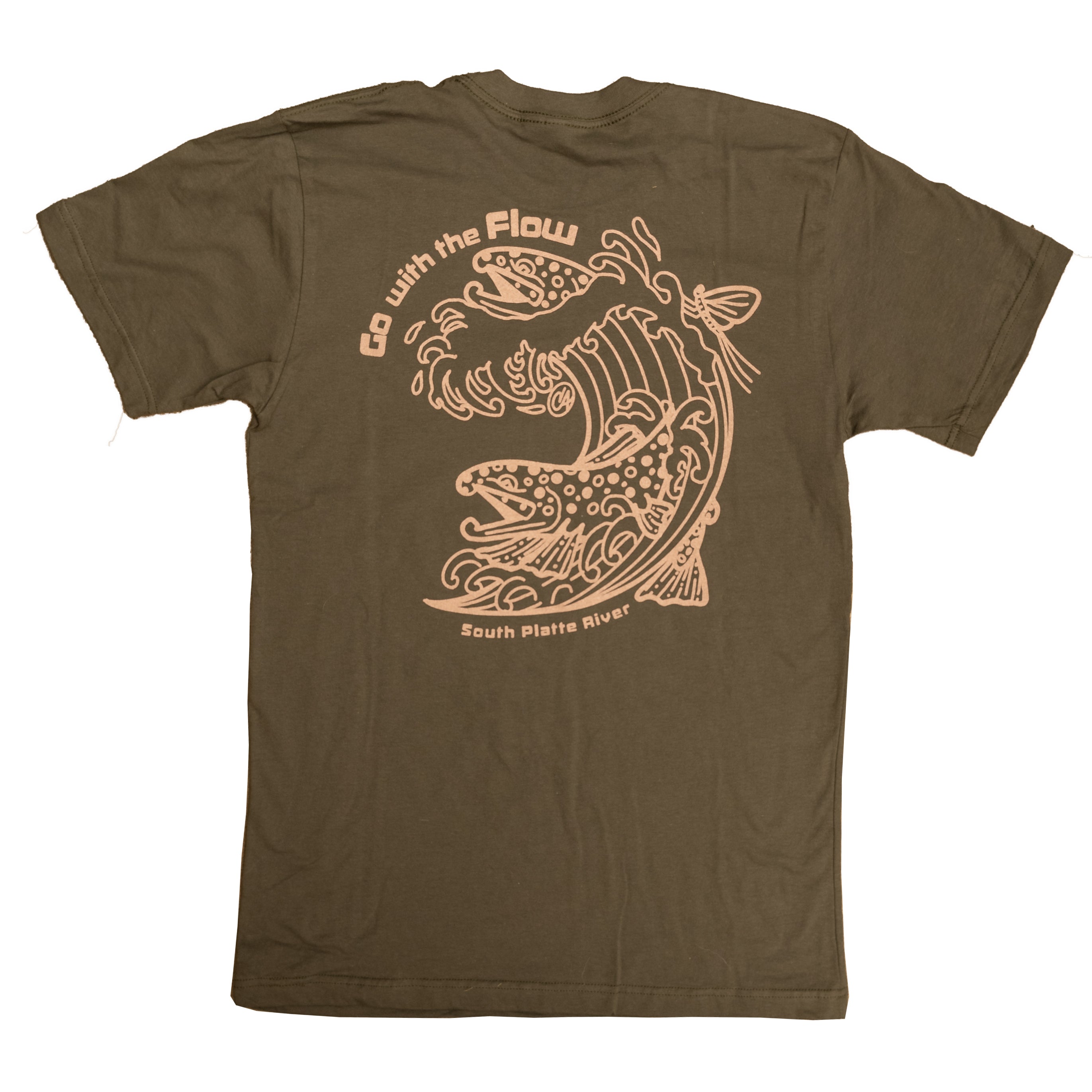 Trouts Fly Fishing, Bajio x Trouts "Go with the Flow" T-Shirt