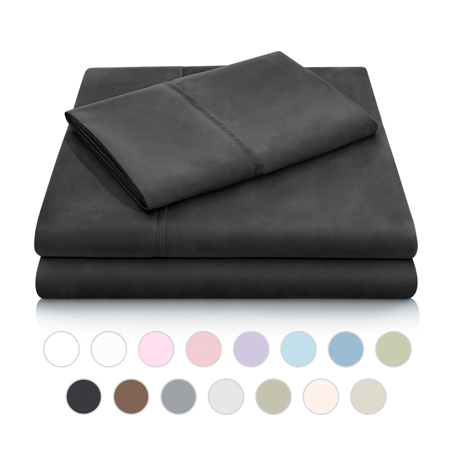 MD Mattress, Black Queen Brushed Microfiber Cotton Sheet Set