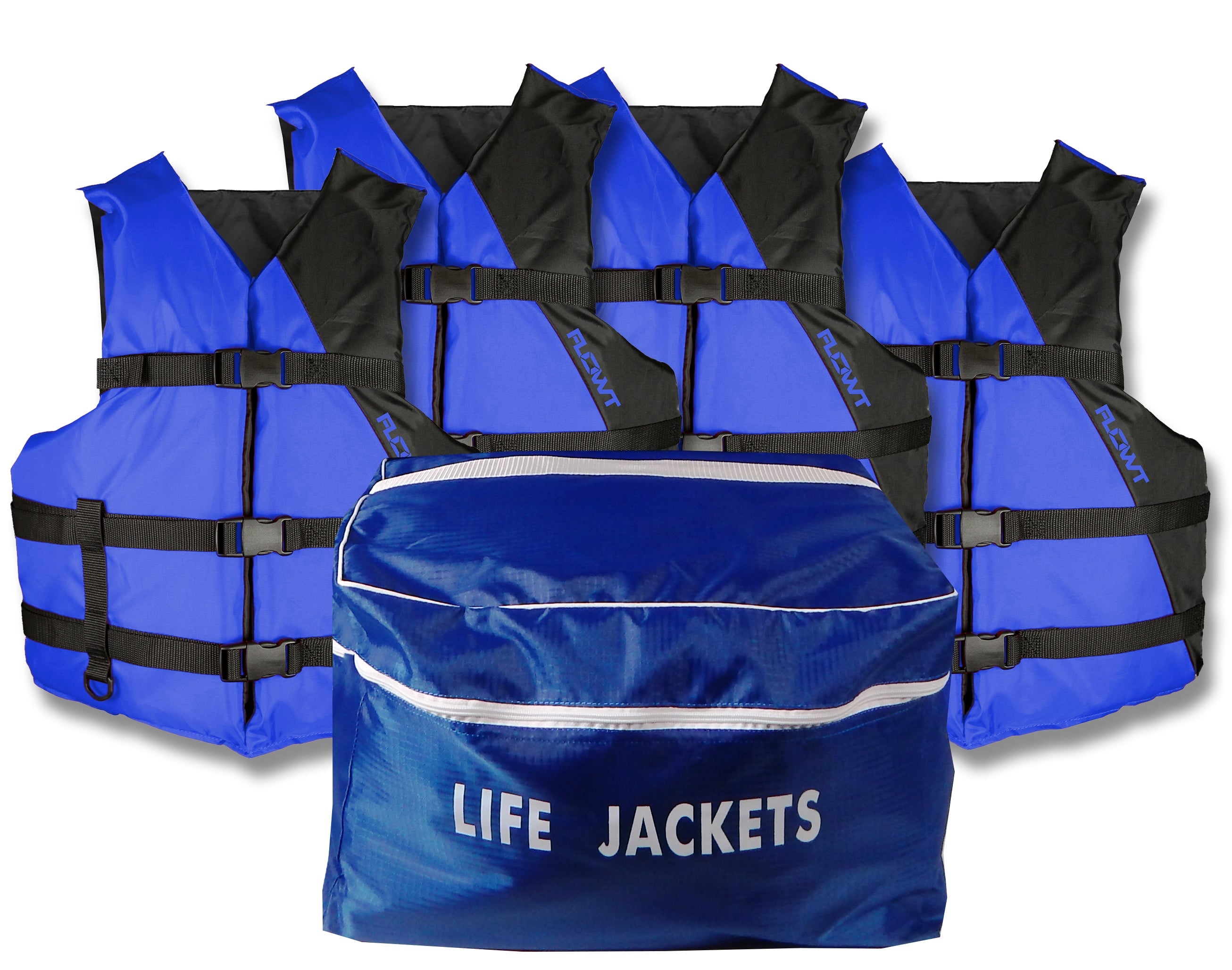 Flowt, Blue Universal Multi Purpose Life Jacket (4-Pack)