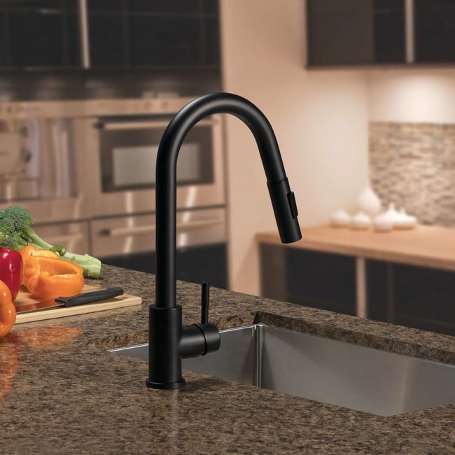 Lippert, Bullet Pulldown Faucet, Single Hole - Black Matte