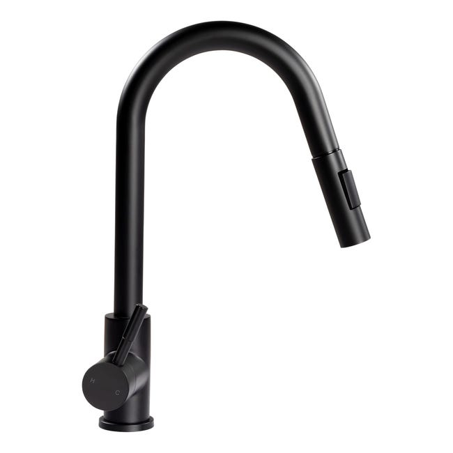 Lippert, Bullet Pulldown Faucet, Single Hole - Black Matte