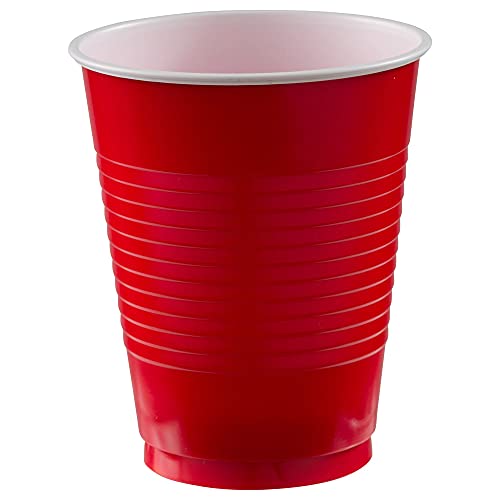 Amscan, CUP 18OZ PL MD CT RED