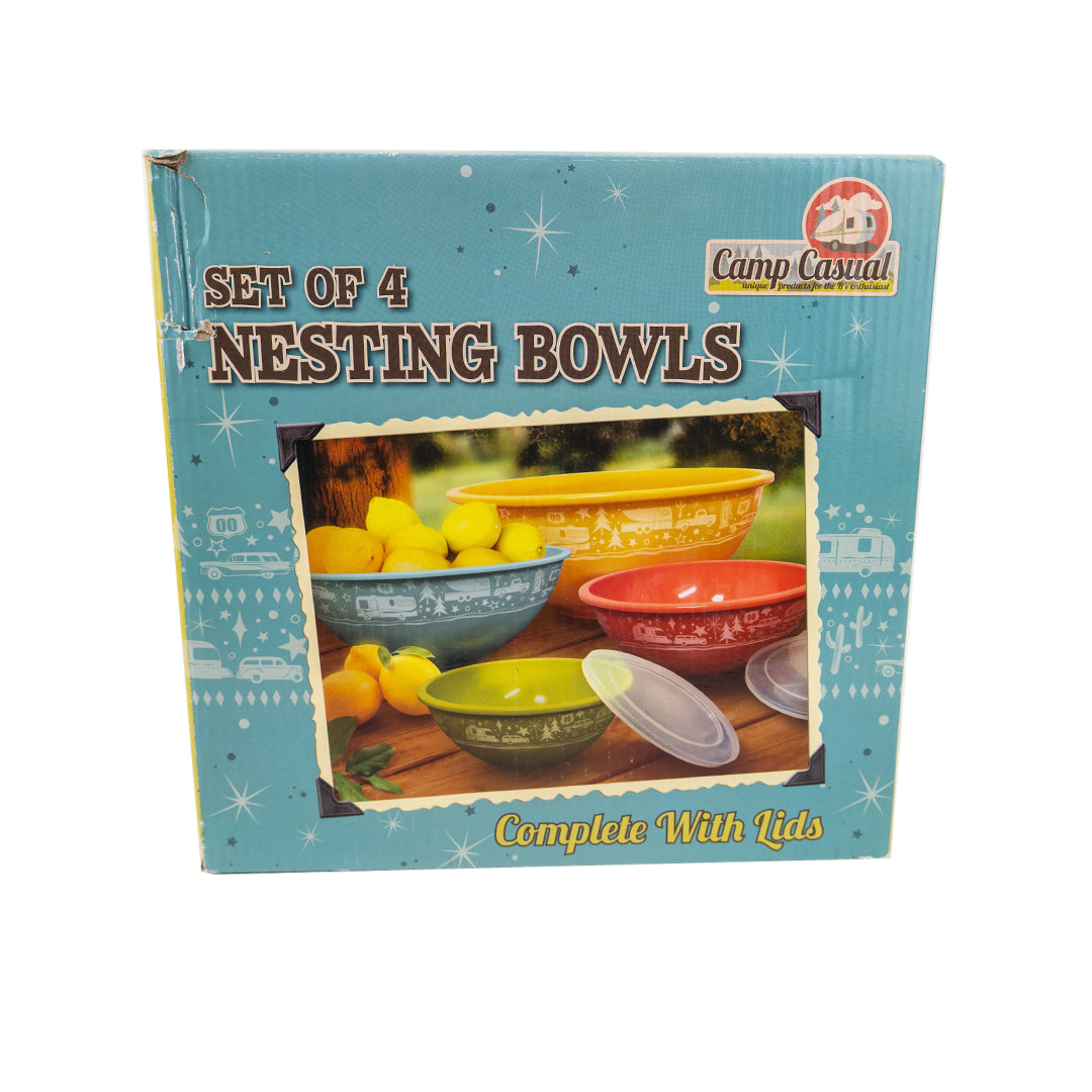 Camp Casual, Camp Casual C4G-CC006 Nesting Bowl with Lids - Set of 4