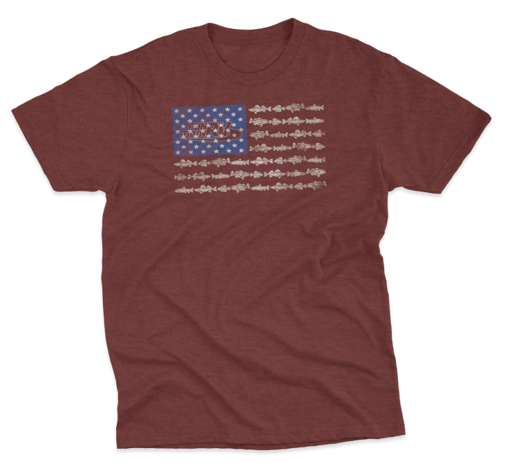 Camptown Outfitters, Catch Tee - Burgundy Heather