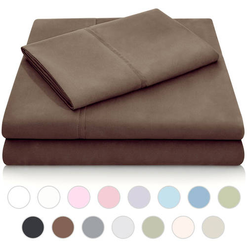 MD Mattress, Chocolate Queen Brushed Microfiber Cotton Sheet Set