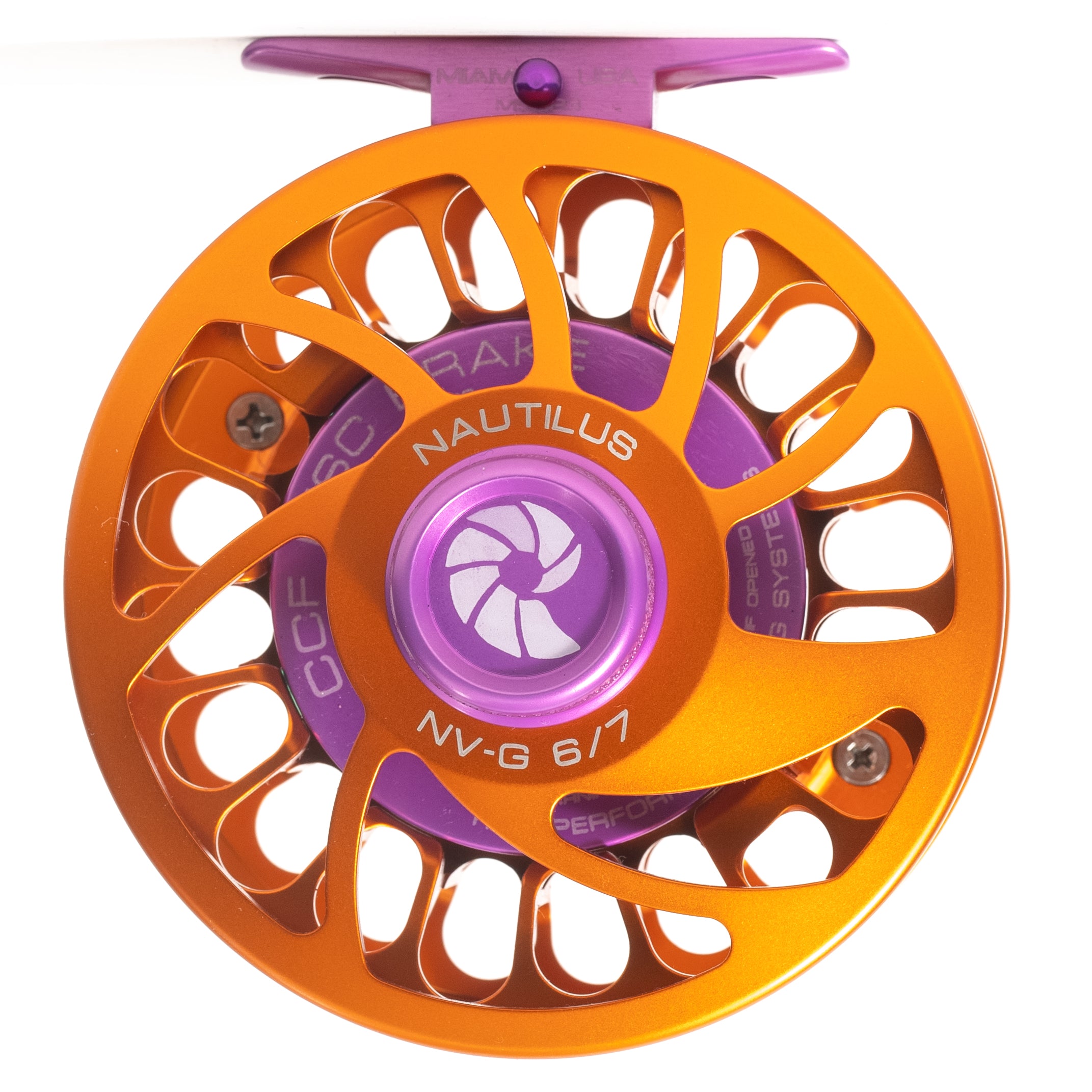 Nautilus Fly Reels, Custom Nautilus NV-G 6/7 Violet/Orange Fly Reel