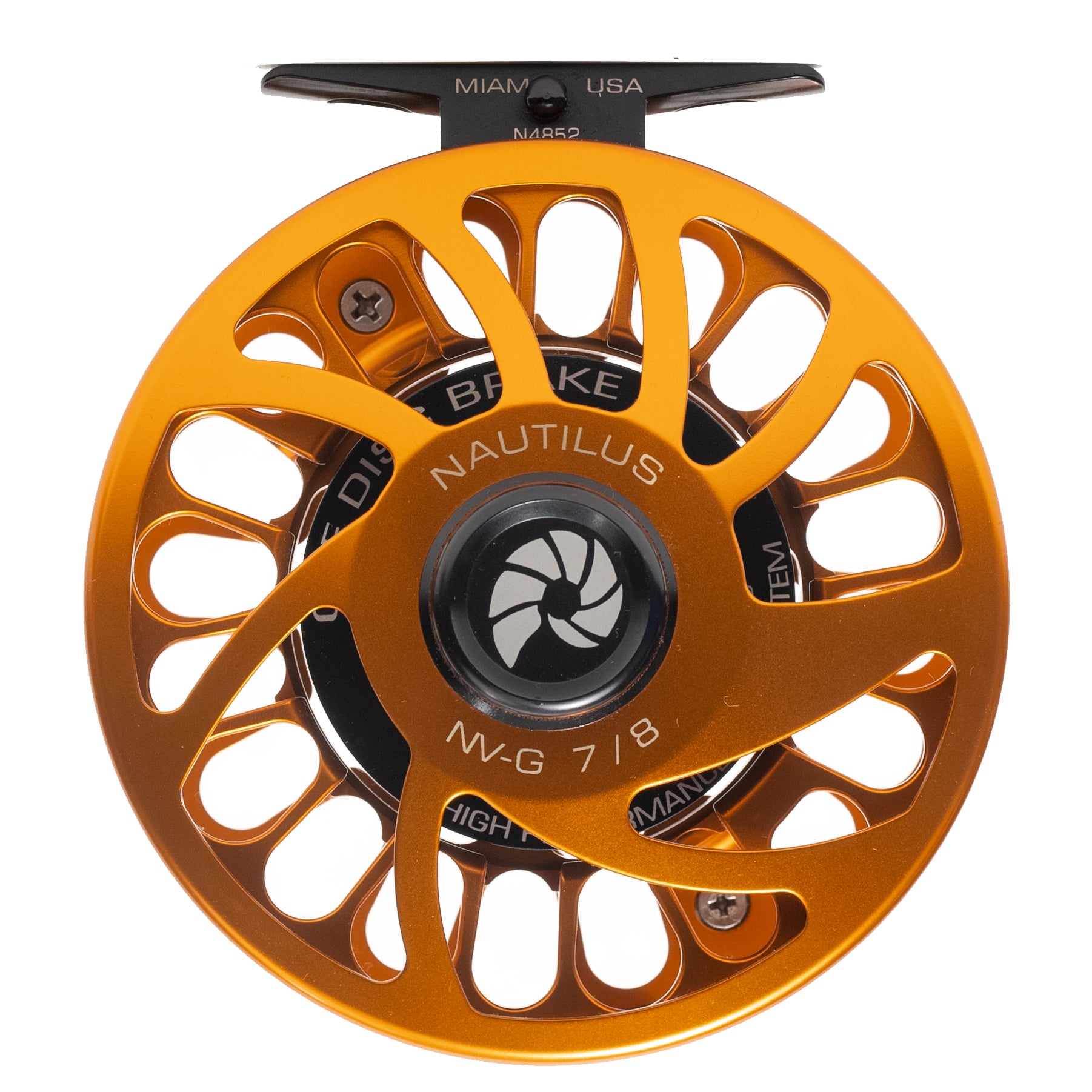 Nautilus Fly Reels, Custom Nautilus NV-G 7/8 Orange/Black Fly Reel