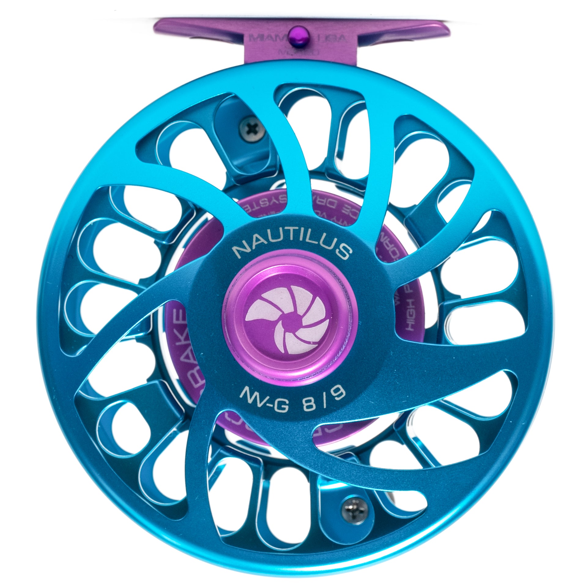 Nautilus Fly Reels, Custom Nautilus NV-G 8/9 Turquoise/Violet Fly Reel