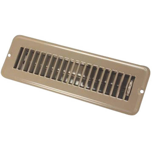 JR Products, Dampered Floor Register - 2" X 10", Brown