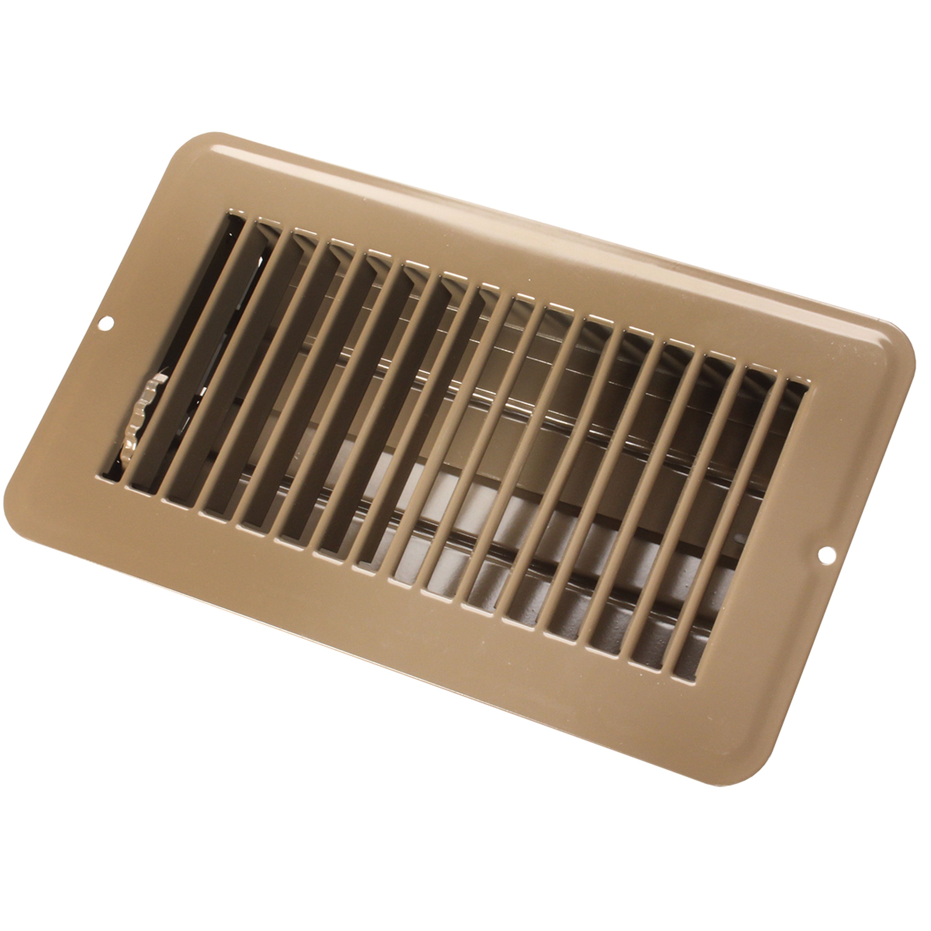 JR Products, Dampered Floor Register - 4" X 8", Brown