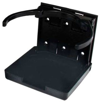 JR Products, FOLDING CUP HOLDER - FLUSH MT - BLK