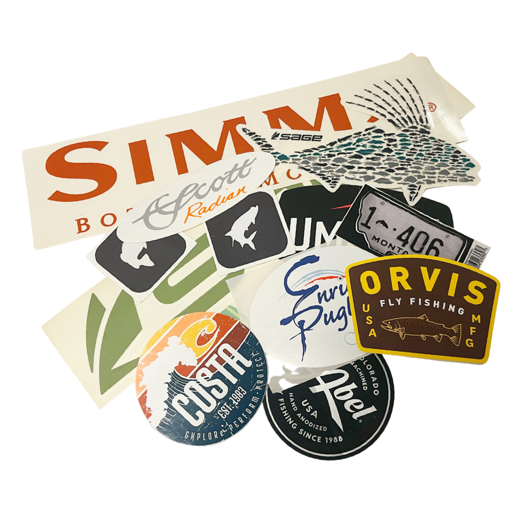 Trouts Fly Fishing, Fly Fishing Mega Sticker Pack - 20 Assorted Stickers