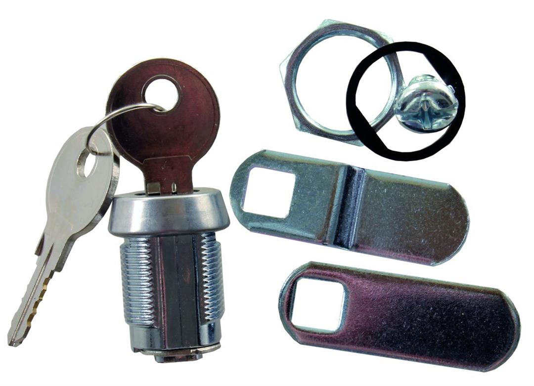 JR Products, Lock Cylinder; Universal Fit; Key Lock; 7/8 Inch Length