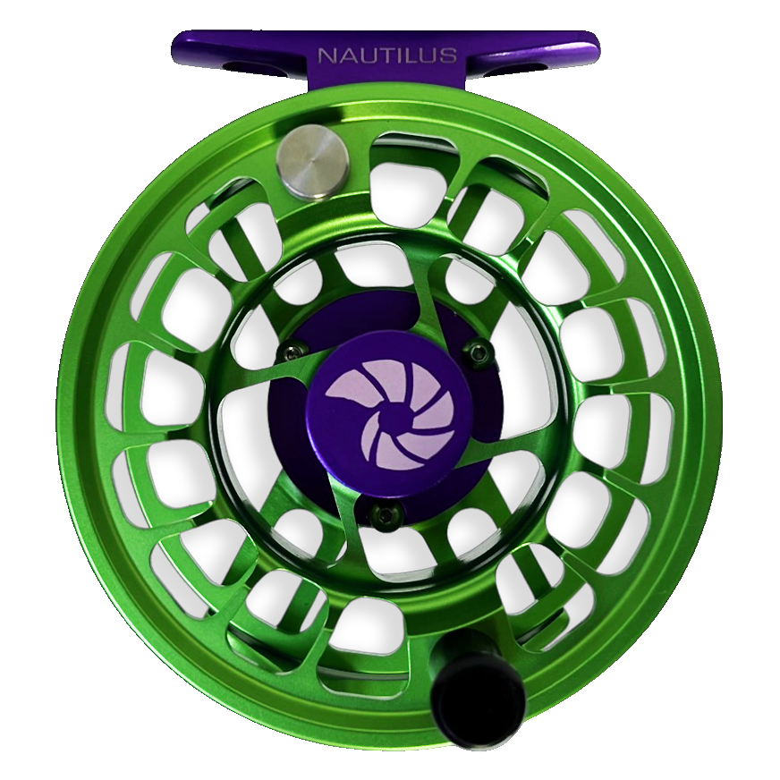 Nautilus Fly Reels, Nautilus Custom XM Lime/Purple