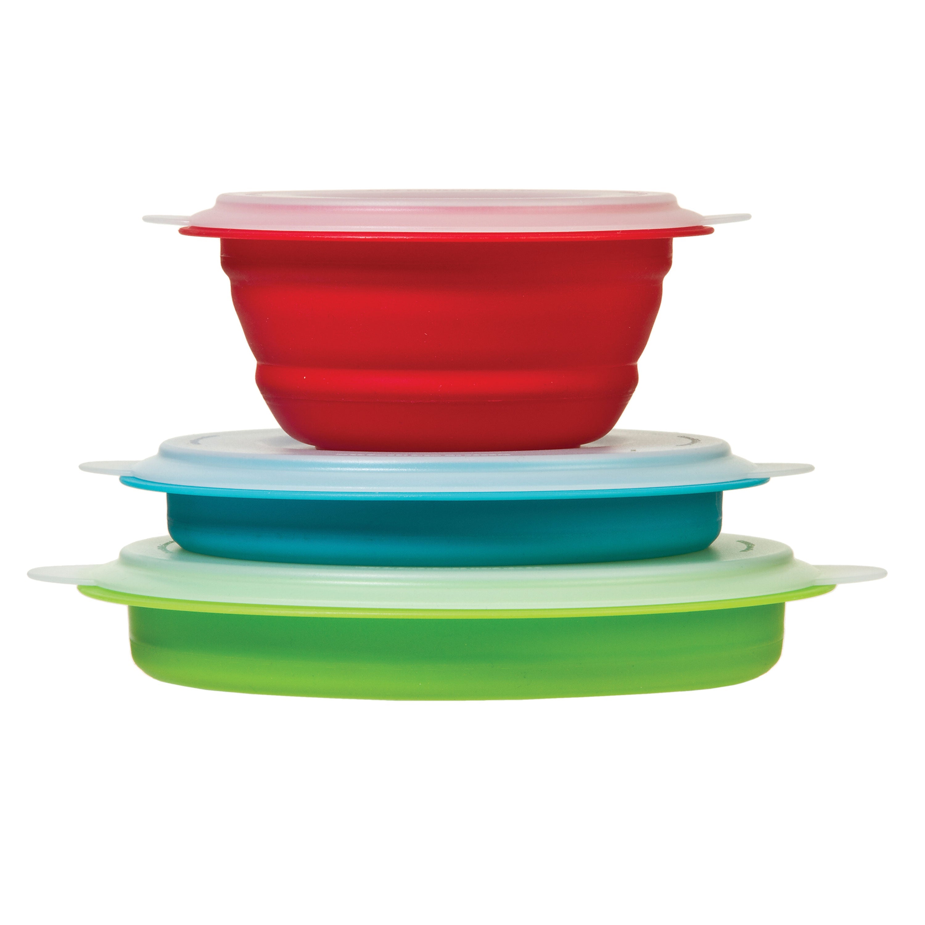 Progressive International, Prepworks Collapsible Storage Bowls with Lids (Set of 3)