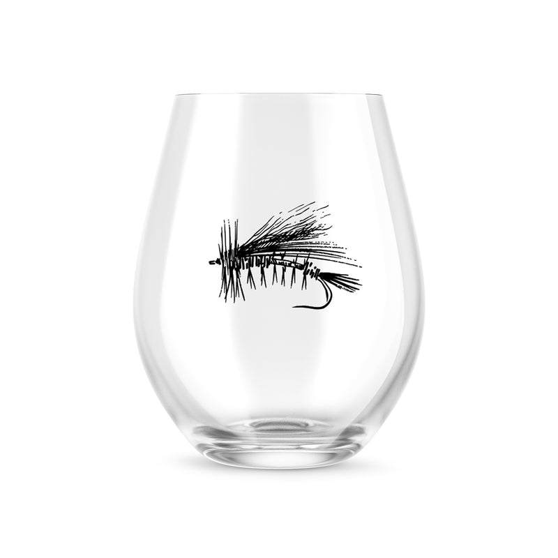 Rep Your Water, Rep Your Water Dry Fly Stemless Wine Glass