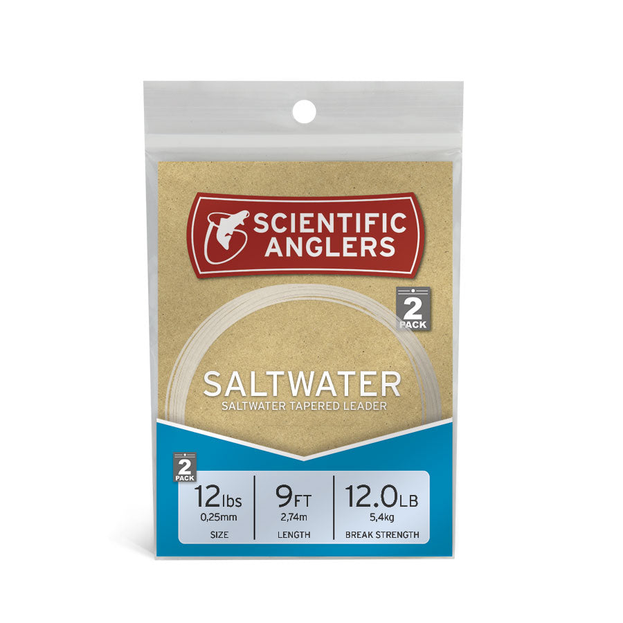 Scientific Anglers, Scientific Anglers Saltwater Nylon Tapered 2 Pack - 9'