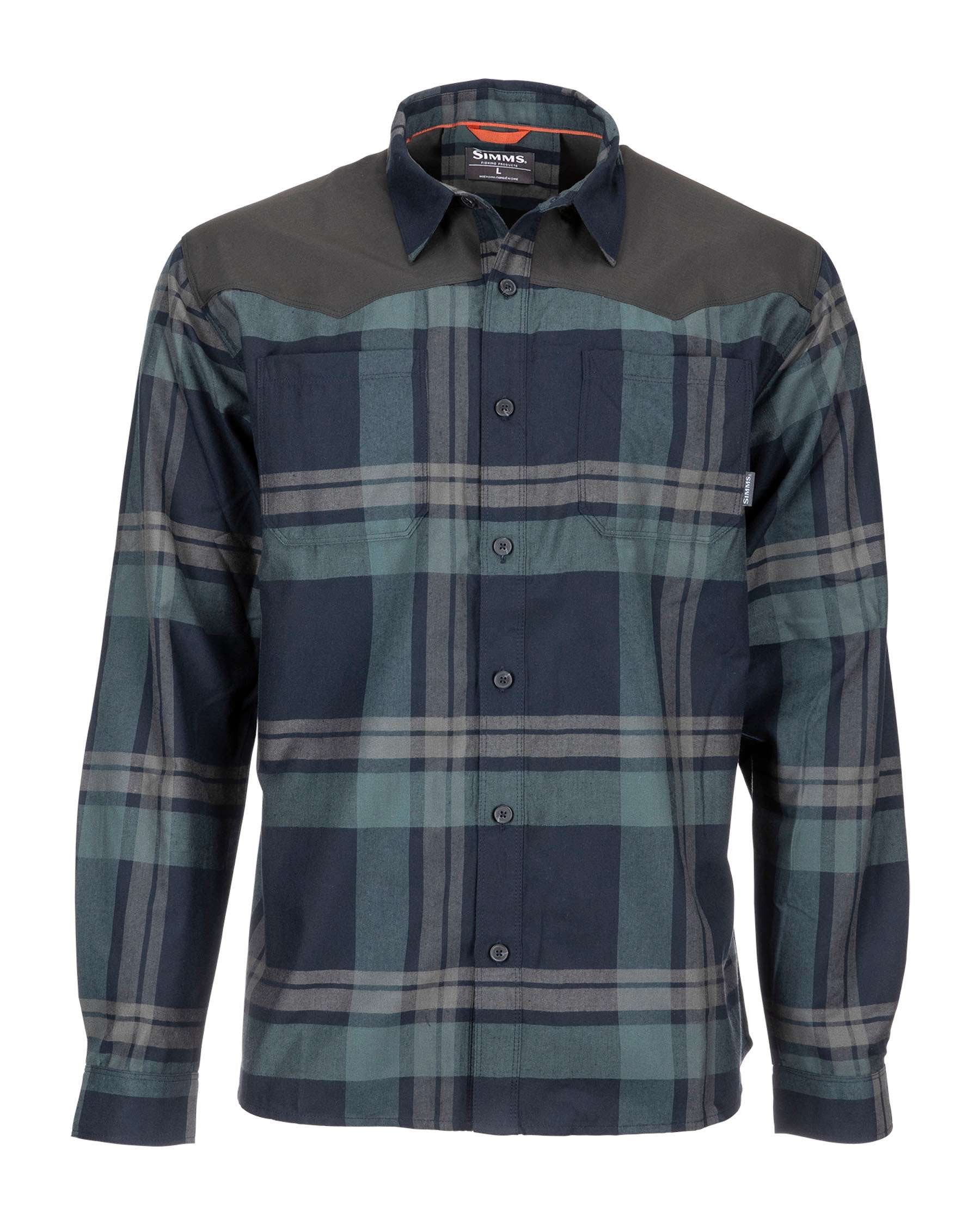 Simms Closeout & Logo, Simms Black's Ford Flannel Long Sleeve Shirt (Closeout)