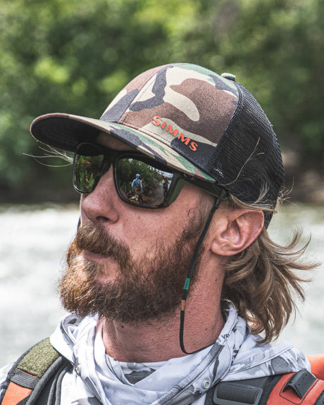 Simms Closeout & Logo, Simms ID Trucker Hat - Riparian Camo Closeout