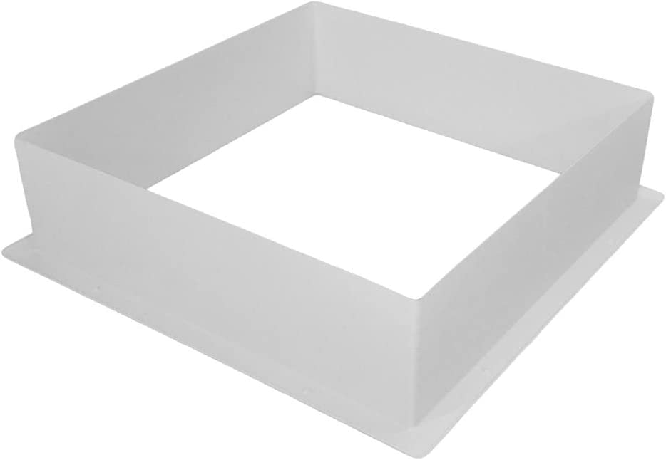 Icon, Skylight Trim Ring; Square; 22 Inch Length x 22 Inch Width Opening; 24-1/2 Inch Length x 24-1/2 Inch Width x 6-3/8 Inch Height; White; ABS Plastic