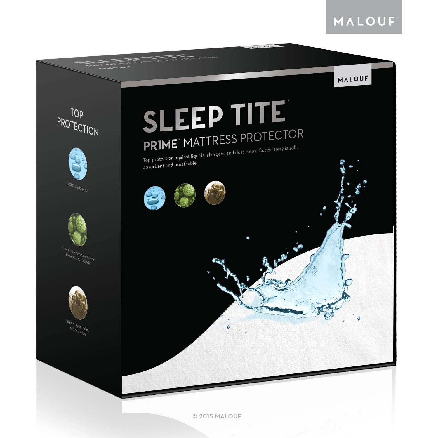 Malouf, Sleep Tite Pr1me Queen Mattress Protector