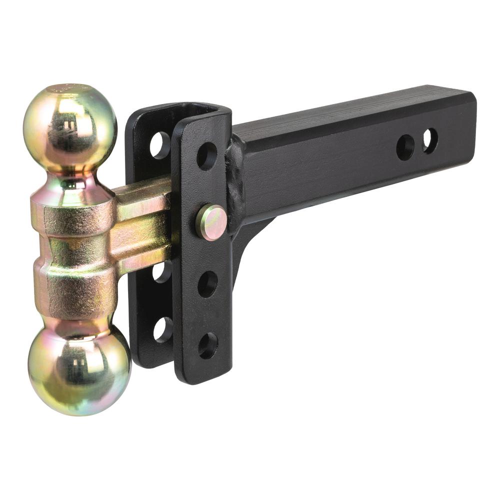 Curt, Slim Adjustable Channel Mount With Dual Ball (2" Shank, 10K, 3-3/4" Drop)