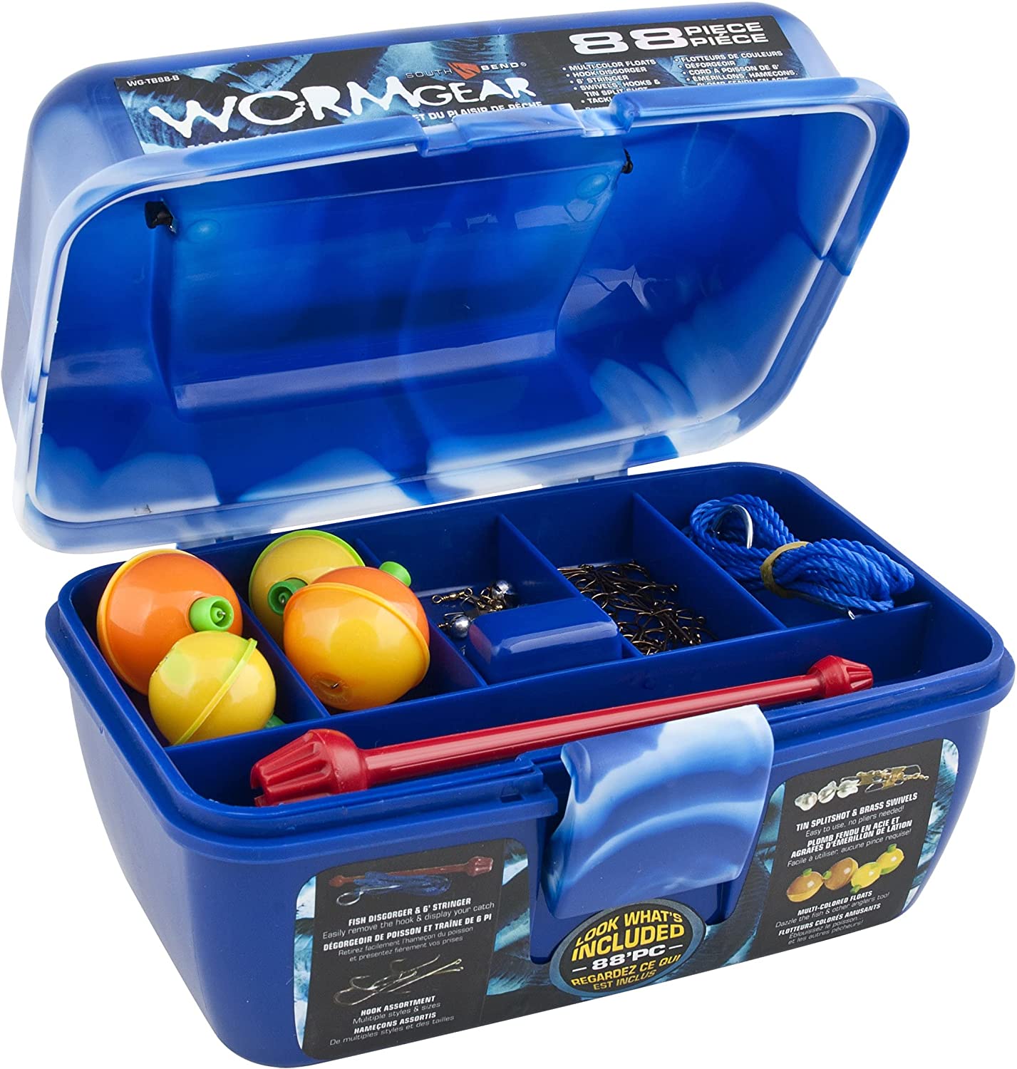 Bishop Distributing Inc., SouthBend Worm Gear 88-Piece Tackle Box