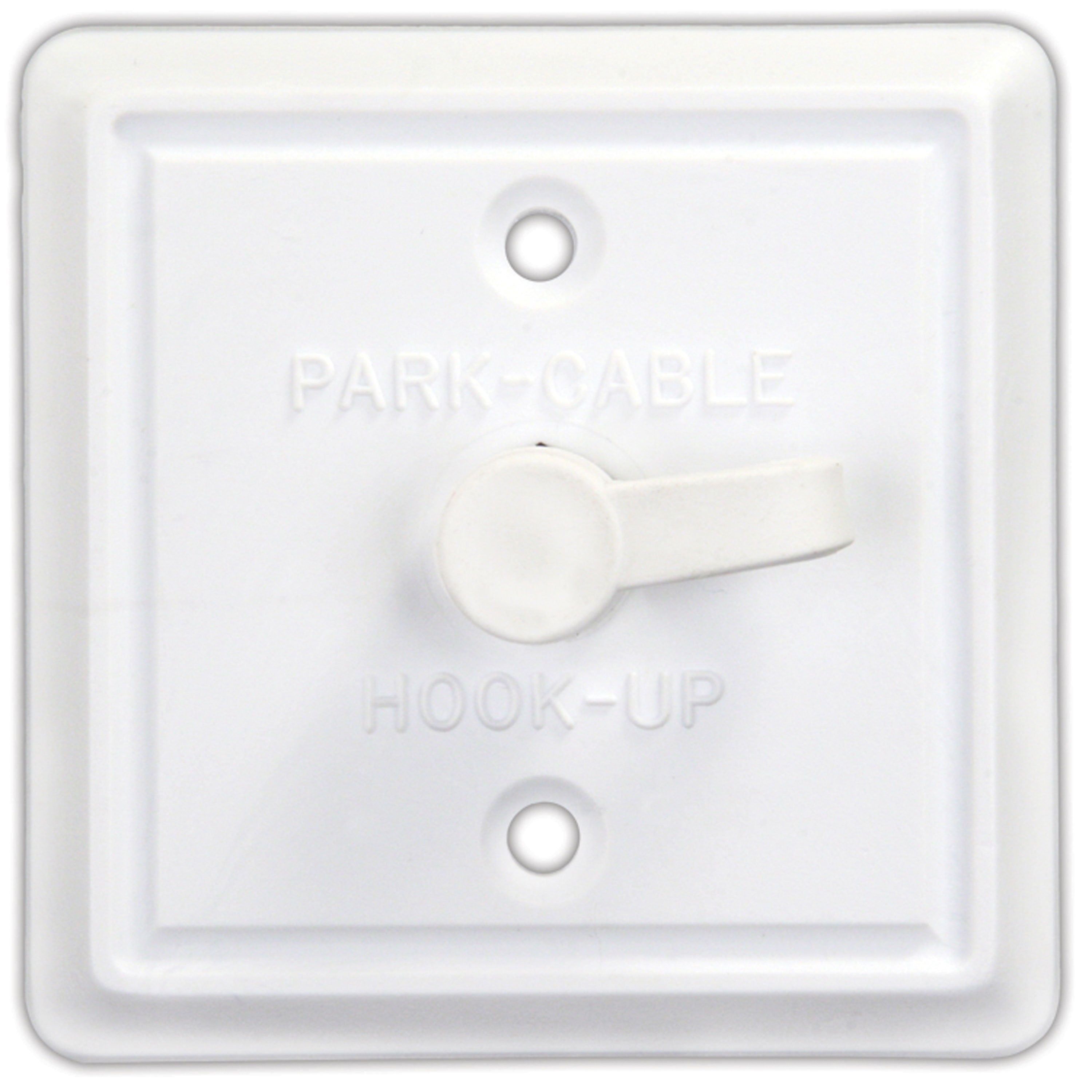 JR Products, Square Cable TV Plate, Polar White