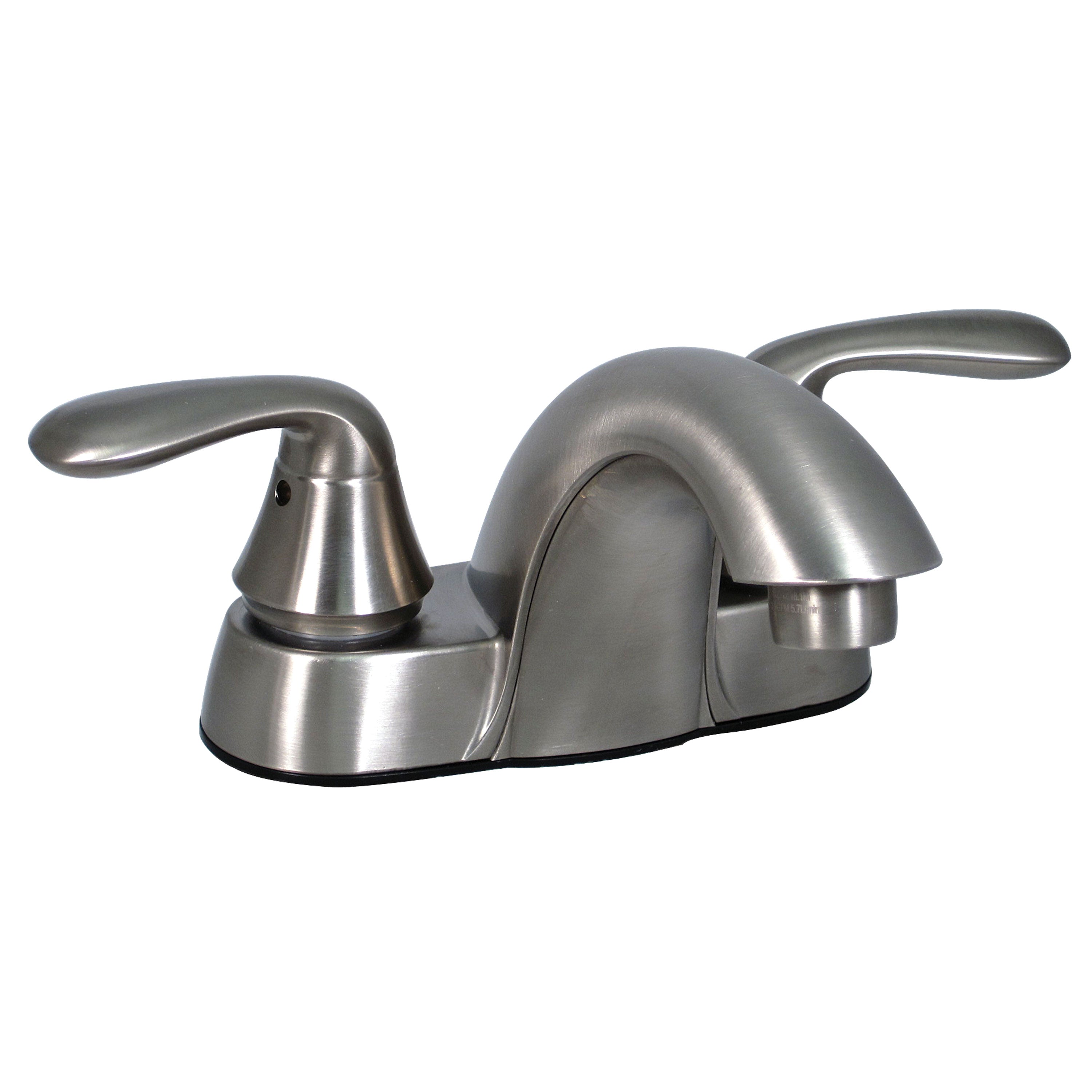 Phoenix, Two-Handle 4" Hybrid Bathroom Faucet With Low-Arc Spout - Brushed Nickel