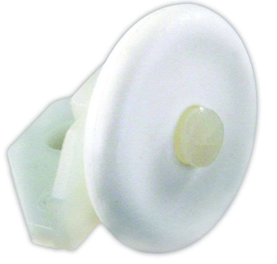 JR Products, WINDOW CURTAIN GLIDER - SHOWER DOOR - WHITE - 2PK