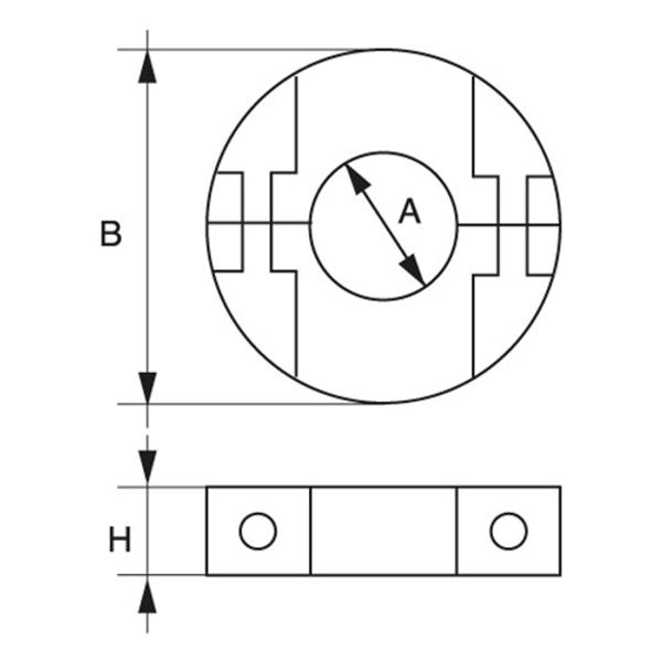 Performance Metals, Zinc Collar Anode 25.4mm 1"