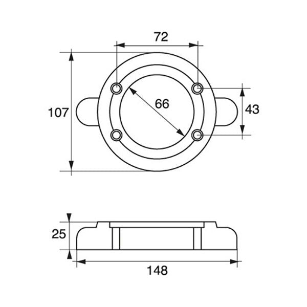 Performance Metals, Zinc Engine Collar Anode Yanmar