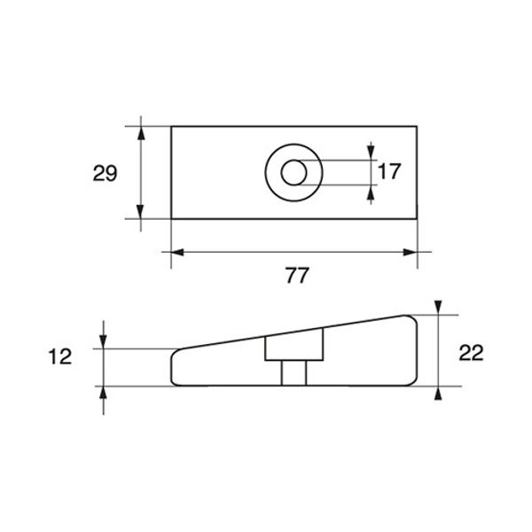 Performance Metals, Zinc Engine Plate Anode Mercury 75hp - XR6